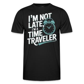 Zeitreise-enthusiast, Der Sich Für - Männer Funktions-T-Shirt - Schwarz - Vorne - AI Model Male 178 dark (178cm)