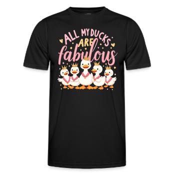 Nutztier-enten-enthusiasten Hinterhof-enten - Männer Funktions-T-Shirt - Schwarz - Vorne - AI Model Male 178 dark (178cm)