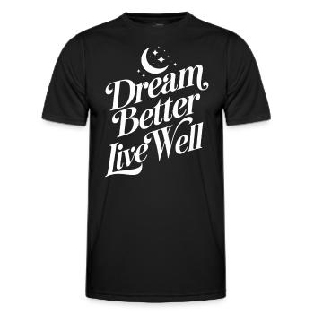 Adeptes de l’hygiène du sommeil, nuits reposantes, - T-shirt sport Homme - noir - Devant - AI Model Male 178 dark (178cm)