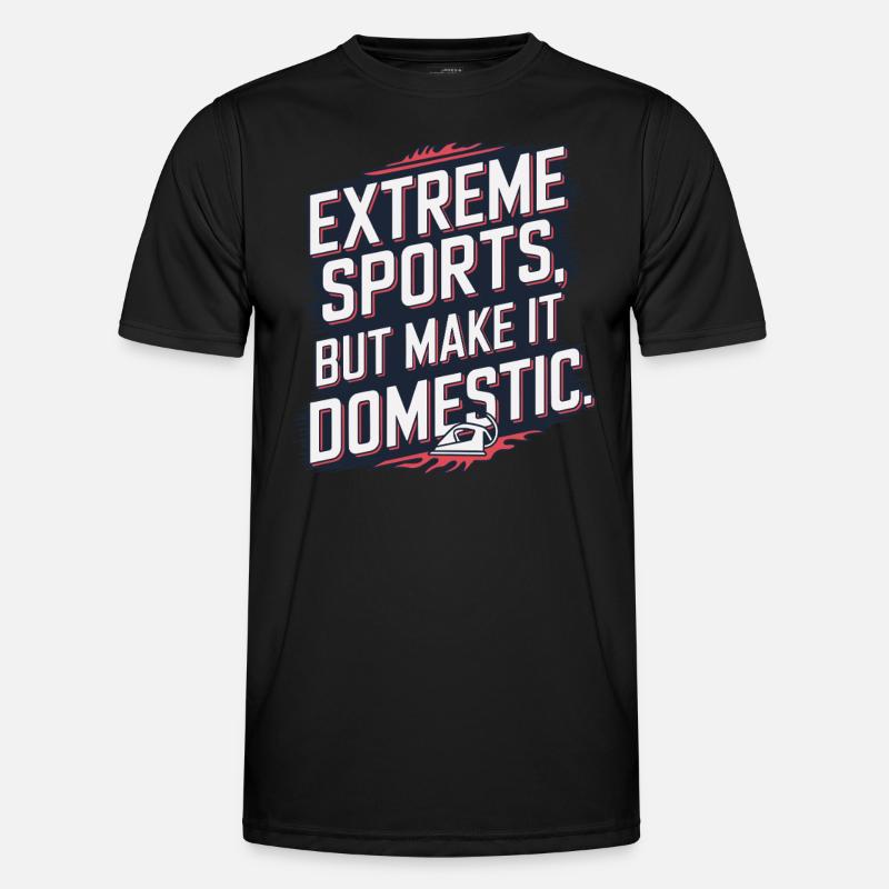 Extreme Ironing Competitive Funny Men's Functional T-Shirt