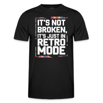 Retro Gaming Repair Vintage Console - Men's Functional T-Shirt - black - Front - AI Model Male 178 dark (178cm)