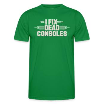 Retro Gaming Reparatur Vintage-konsole - Männer Funktions-T-Shirt - Kelly Green - Vorne - AI Model Male 178 dark (178cm)