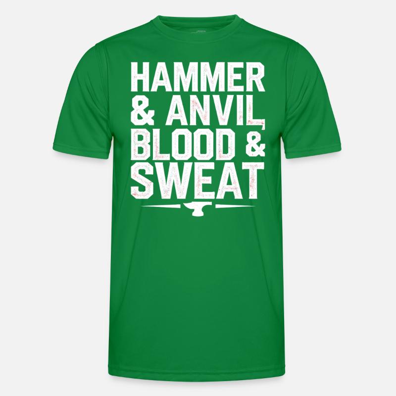 Blacksmithing Viking Warrior Norse Forge Metalwork Männer Funktions-T-Shirt