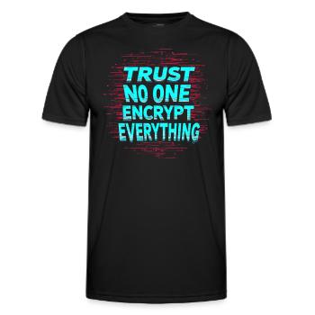 Retro Cryptography Spy Codebratenspionage - Männer Funktions-T-Shirt - Schwarz - Vorne - AI Model Male 178 dark (178cm)