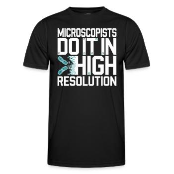 Passionné de microscope Technicien de laboratoire Science - T-shirt sport Homme - noir - Devant - AI Model Male 178 dark (178cm)