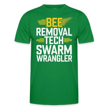 Bee Removal Specialist Live Swarm Rescue - Men's Functional T-Shirt - kelly green - Front - AI Model Male 178 dark (178cm)