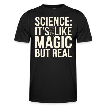 Passionné de microscope Technicien de laboratoire Science - T-shirt sport Homme - noir - Devant - AI Model Male 178 dark (178cm)