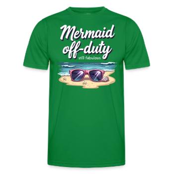 Meerjungfrau Unterwasser Performer Meerjungfrau - Männer Funktions-T-Shirt - Kelly Green - Vorne - AI Model Male 178 dark (178cm)