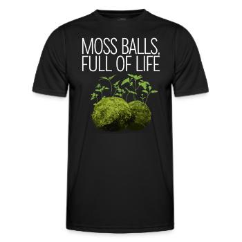 Kokedama Moss Ball Plantes Jardinage Japonais - T-shirt sport Homme - noir - Devant - AI Model Male 178 dark (178cm)