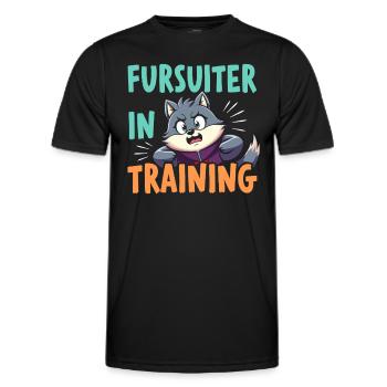 Pursuiting Purry Fandom Costume Performance - Men's Functional T-Shirt - black - Front - AI Model Male 178 dark (178cm)