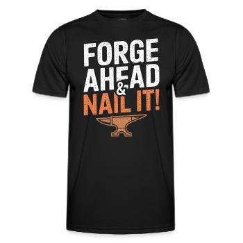 Farrier Horse Hoof Care Specialist Horseshoe - Men's Functional T-Shirt - black - Front - AI Model Male 178 dark (178cm)