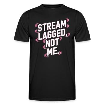 Gaming Streamer Live Streaming Gamer Content - Men's Functional T-Shirt - black - Front - AI Model Male 178 dark (178cm)