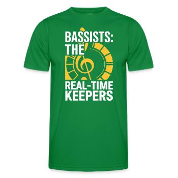 Basse, Guitariste, Musicien, Matériel, Funk, Rock, Jazz - T-shirt sport Homme - vert - Devant - AI Model Male 178 dark (178cm)