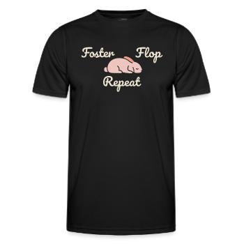 Bunny Mom Rabbit Rescue Adopt, Buy - Men's Functional T-Shirt - black - Front - AI Model Male 178 dark (178cm)