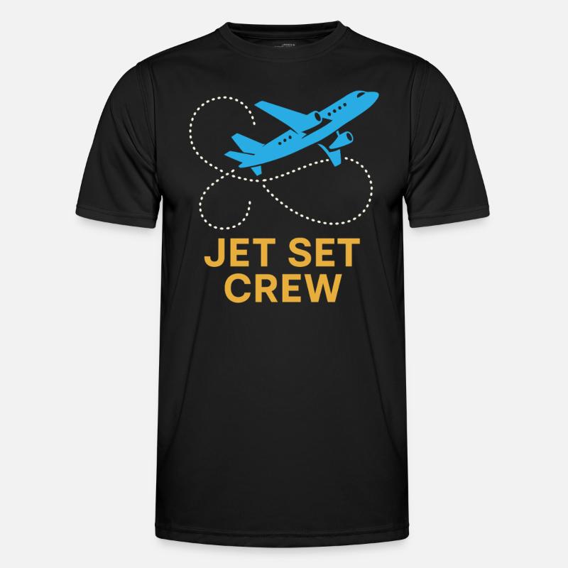 Flugbegleiter Kabinencrew Leben Luftfahrt - Männer Funktions-T-Shirt - Schwarz