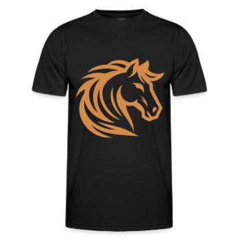 Conception de la silhouette Hafflinger - T-shirt sport Homme - noir - Devant - AI Model Male 178 dark (178cm)