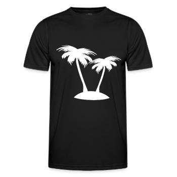 Le design cool du palmier pour le fan des mers du Sud - T-shirt sport Homme - noir - Devant - AI Model Male 178 dark (178cm)