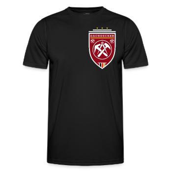 Für den Dachdecker - Männer Funktions-T-Shirt - Schwarz - Vorne - AI Model Male 178 dark (178cm)