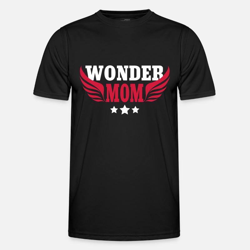 Wonder mom - mutter - Männer Funktions-T-Shirt - Schwarz
