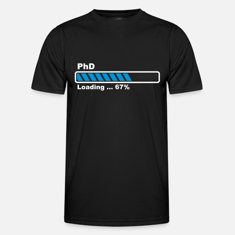 PhD loading bar - Men's Functional T-Shirt - black