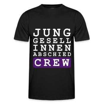 Hen Party Crew Hen - Men's Functional T-Shirt - black - Front - AI Model Male 178 dark (178cm)