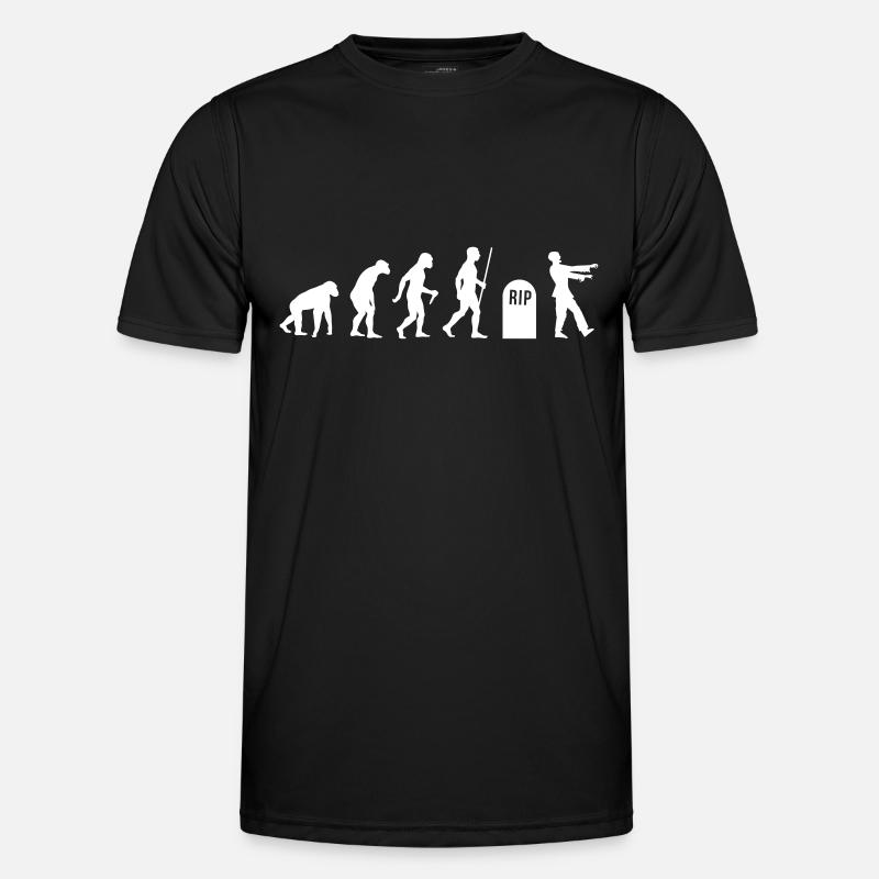 Zombie Evolution Zombi - Männer Funktions-T-Shirt - Schwarz
