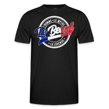Beauf Homme Mythe Légende Beau-Frère - T-shirt sport Homme - noir - Devant - AI Model Male 178 dark (178cm)
