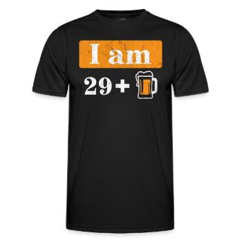 I'm 29 plus beer 30th birthday - Men's Functional T-Shirt - black - Front - AI Model Male 178 dark (178cm)