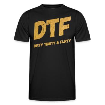 Dirty Thirty Flirty DTF 30. Geburtstag - Männer Funktions-T-Shirt - Schwarz - Vorne - AI Model Male 178 dark (178cm)