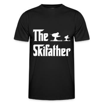 The Skifather Papa Wintersport Ski - Männer Funktions-T-Shirt - Schwarz - Vorne - AI Model Male 178 dark (178cm)