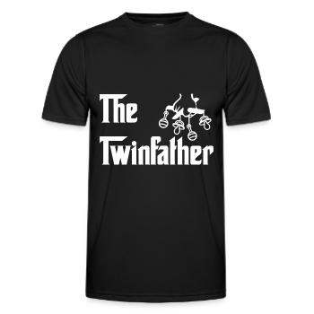 Les Jumeaux Jumeaux Papa Papa - T-shirt sport Homme - noir - Devant - AI Model Male 178 dark (178cm)