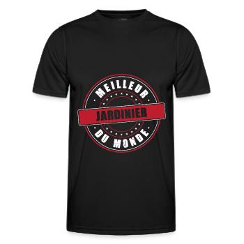 Meilleur jardinier profession métier humour - T-shirt sport Homme - noir - Devant - AI Model Male 178 dark (178cm)