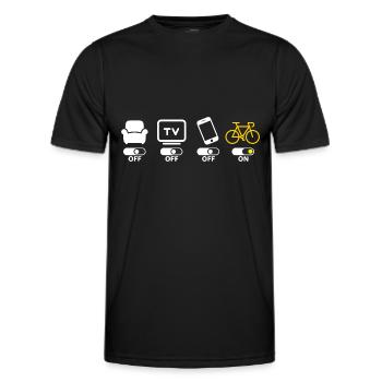 Radfahren Radfahren Radfahren Humor - Männer Funktions-T-Shirt - Schwarz - Vorne - AI Model Male 178 dark (178cm)