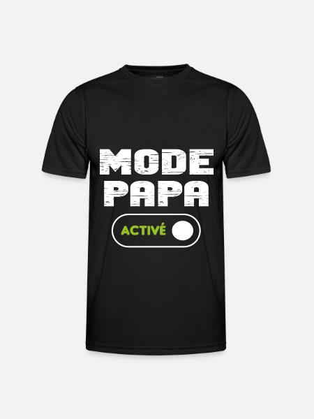 Mode papa activé - T-shirt sport Homme - noir