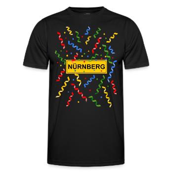 Nürnberg Fasching Konfetti Kostüm Ortsschild - Männer Funktions-T-Shirt - Schwarz - Vorne - AI Model Male 178 dark (178cm)
