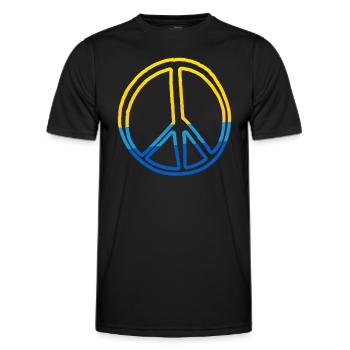 Soutenez l’Ukraine, la paix et non la guerre - T-shirt sport Homme - noir - Devant - AI Model Male 178 dark (178cm)