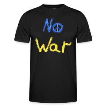 Soutenez l’Ukraine, la paix et non la guerre - T-shirt sport Homme - noir - Devant - AI Model Male 178 dark (178cm)