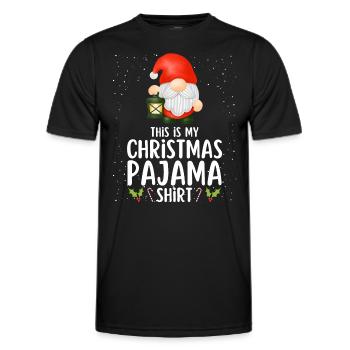 Pyjama de Noël Pyjama Chemise de nuit - T-shirt sport Homme - noir - Devant - AI Model Male 178 dark (178cm)