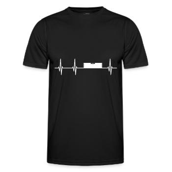 Herzschlag Wasserwaage Balance - Männer Funktions-T-Shirt - Schwarz - Vorne - AI Model Male 178 dark (178cm)