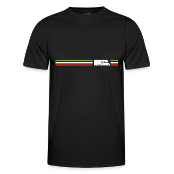 motorhome motorhome italy Italian Humor - Men's Functional T-Shirt - black - Front - AI Model Male 178 dark (178cm)