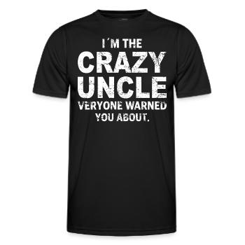 Uncle Godfather Hero Gift for Godfather - Men's Functional T-Shirt - black - Front - AI Model Male 178 dark (178cm)