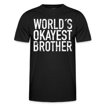 Frère Famille Maman - T-shirt sport Homme - noir - Devant - AI Model Male 178 dark (178cm)