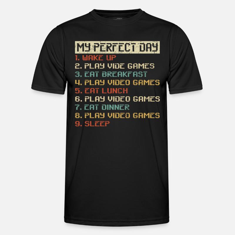 Gaming Retro Gift Idea - Men's Functional T-Shirt - black