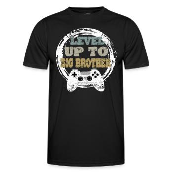 Bruder Gaming Retro Gift Idea - Men's Functional T-Shirt - black - Front - AI Model Male 178 dark (178cm)