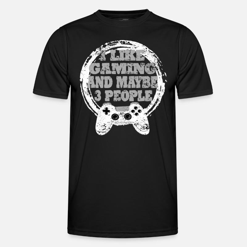 Gaming Retro Gift Idea - Men's Functional T-Shirt - black