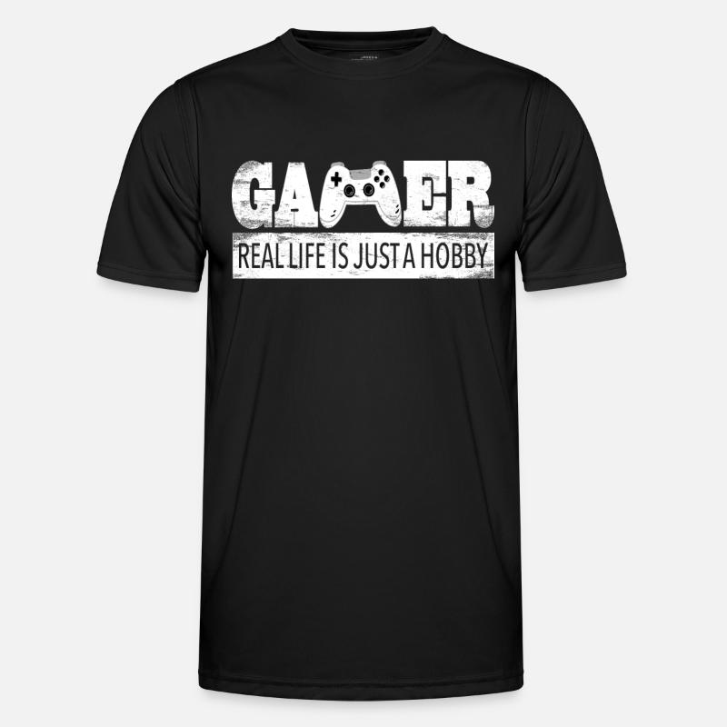 Gaming Retro Gift Idea - Men's Functional T-Shirt - black