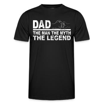 Retro Papa Outfit zum Vatertag - Männer Funktions-T-Shirt - Schwarz - Vorne - AI Model Male 178 dark (178cm)