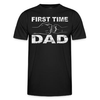 Retro Papa Outfit zum Vatertag - Männer Funktions-T-Shirt - Schwarz - Vorne - AI Model Male 178 dark (178cm)