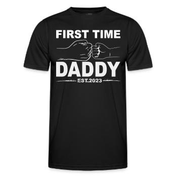Tenue Retro Papa pour la fête des pères - T-shirt sport Homme - noir - Devant - AI Model Male 178 dark (178cm)