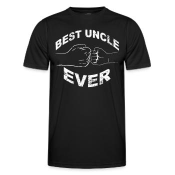 Onkel Neffe Nichte Geschenkidee Spruch - Männer Funktions-T-Shirt - Schwarz - Vorne - AI Model Male 178 dark (178cm)